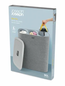 Pyykkihuolto|Joseph Joseph Tota Trio Easy-empty -pyykinlajittelukori 90 l GREY