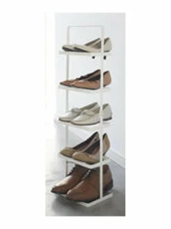 Säilytys|Yamazaki Tower Shoe Rack -kenkähylly 22 × 18 × 77,5 cm WHITE