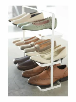 Säilytys|Yamazaki Tower Shoe Rack Wide -kenkähylly 50 × 14 × 45,5 cm WHITE