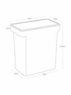 Säilytys|Yamazaki Tower-lemmikinruokalaatikko 25 l WHITE
