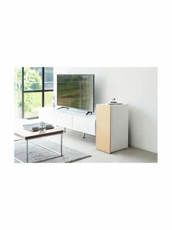 Säilytys|Yamazaki Tower-pelikonsolikaappi 36,5 x 60,3 x 247 cm WHITE