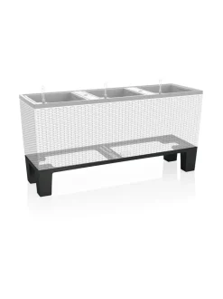 Ruukut & Istutusastiat|Lechuza Trio Cottage Altakasteluruukku 100x32cm, korkeus 34cm + jalat 15 cm + köynnöskehikko HIEKKA