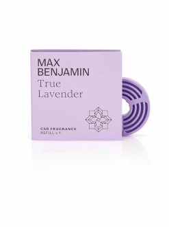 Huonetuoksut & Tuoksukynttilät|Max Benjamin True Lavender -autotuoksun täyttöpakkaus LILAC