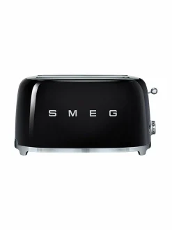 Leivänpaahtimet|Smeg TSF02BLEU-leivänpaahdin, 4 viipaleelle MUSTA