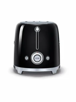 Leivänpaahtimet|Smeg TSF01BLEU-leivänpaahdin, 2 viipaleelle MUSTA