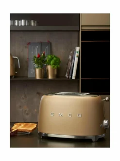 Leivänpaahtimet|Smeg TSF01CHMEU-leivänpaahdin, 2 viipaleelle MATT BEIGE