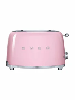 Leivänpaahtimet|Smeg TSF01PKEU-leivänpaahdin, 2 viipaleelle VAALEANPUNAINEN