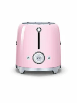 Leivänpaahtimet|Smeg TSF01PKEU-leivänpaahdin, 2 viipaleelle VAALEANPUNAINEN