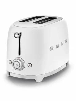 Leivänpaahtimet|Smeg TSF01WHMEU-leivänpaahdin, 2 viipaleelle MATT WHITE