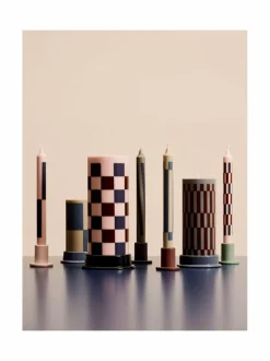 Kynttilät & Lyhdyt|HAY Tube-kynttilänjalka GREEN