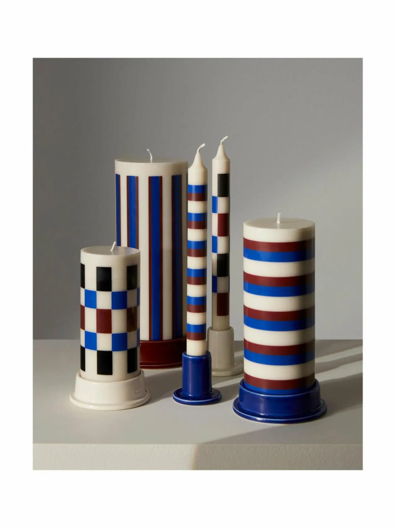 Kynttilät & Lyhdyt|HAY Tube-kynttilänjalka BLUE