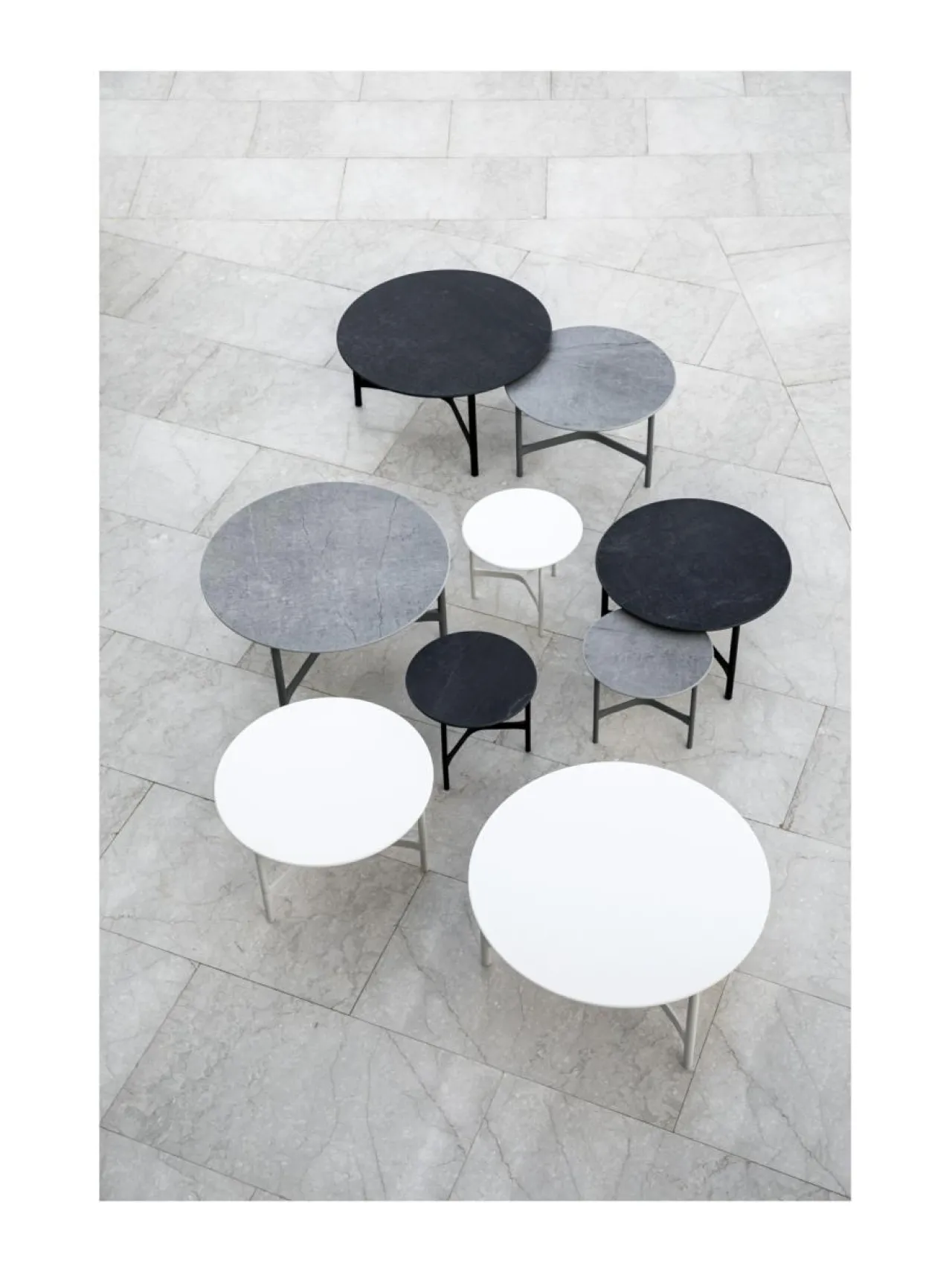 Puutarhakalusteet & Pehmusteet|Cane-Line Twist -sohvapöytä 90 halk x 45 cm VAALEA HARMAA, FOSSIL GREY KUVIOITU HARMAA