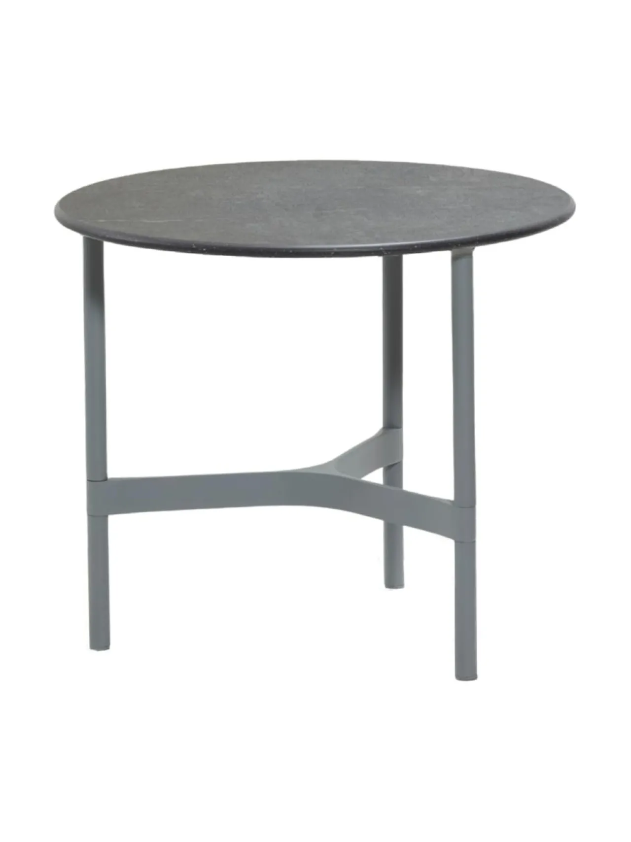 Puutarhakalusteet & Pehmusteet|Cane-Line Twist -sohvapöytä 45 halk x 33 cm LAVA GREY TUMMA HARMAA, FOSSIL BLACK KUVIOITU MUSTA