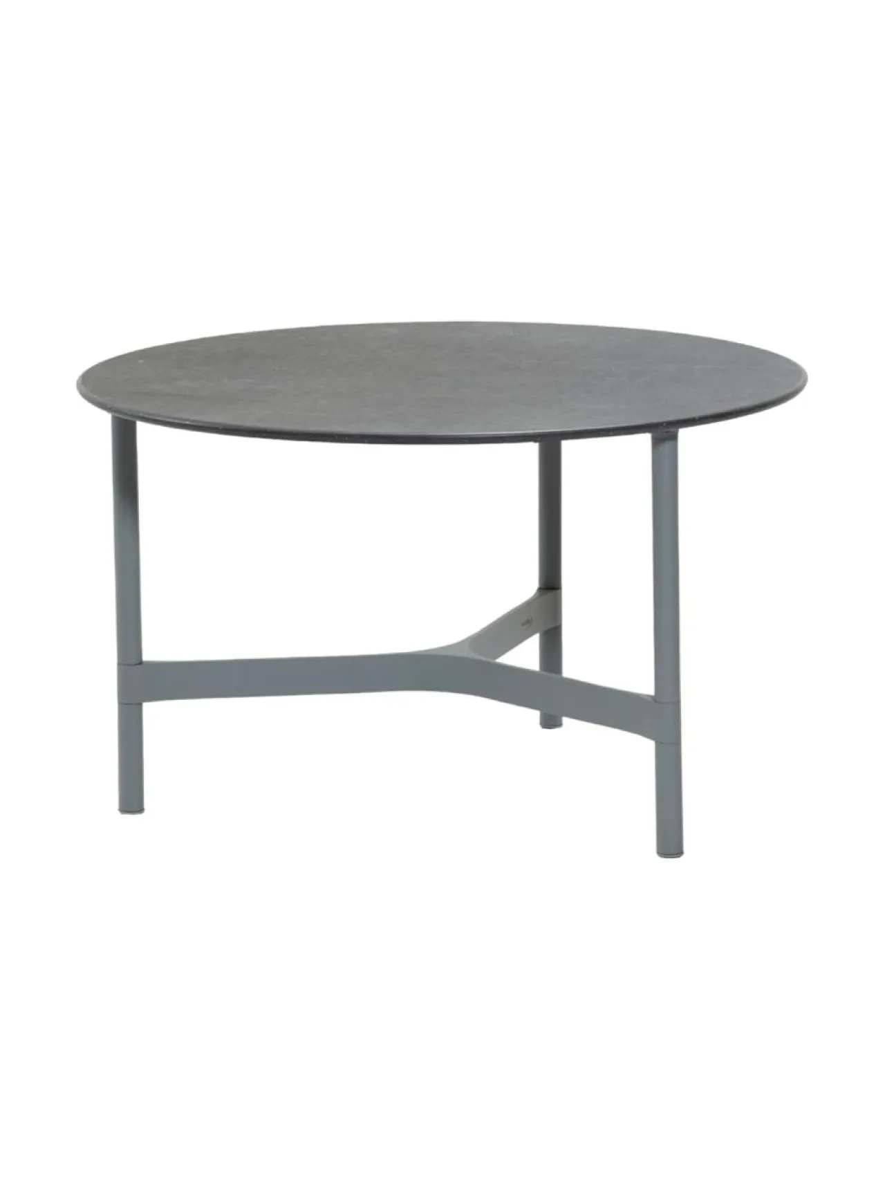 Puutarhakalusteet & Pehmusteet|Cane-Line Twist -sohvapöytä 70 halk x 42 cm LAVA GREY TUMMA HARMAA, FOSSIL BLACK KUVIOITU MUSTA