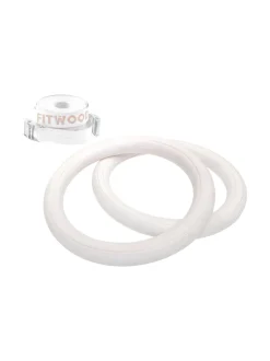 Kuntoilutarvikkeet|FitWood ULPU voimistelurenkaat VALKOINEN VAHATTU VALKOINEN HIHNA