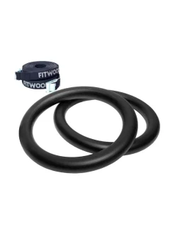 Kuntoilutarvikkeet|FitWood ULPU voimistelurenkaat MUSTA MUSTA HIHNA