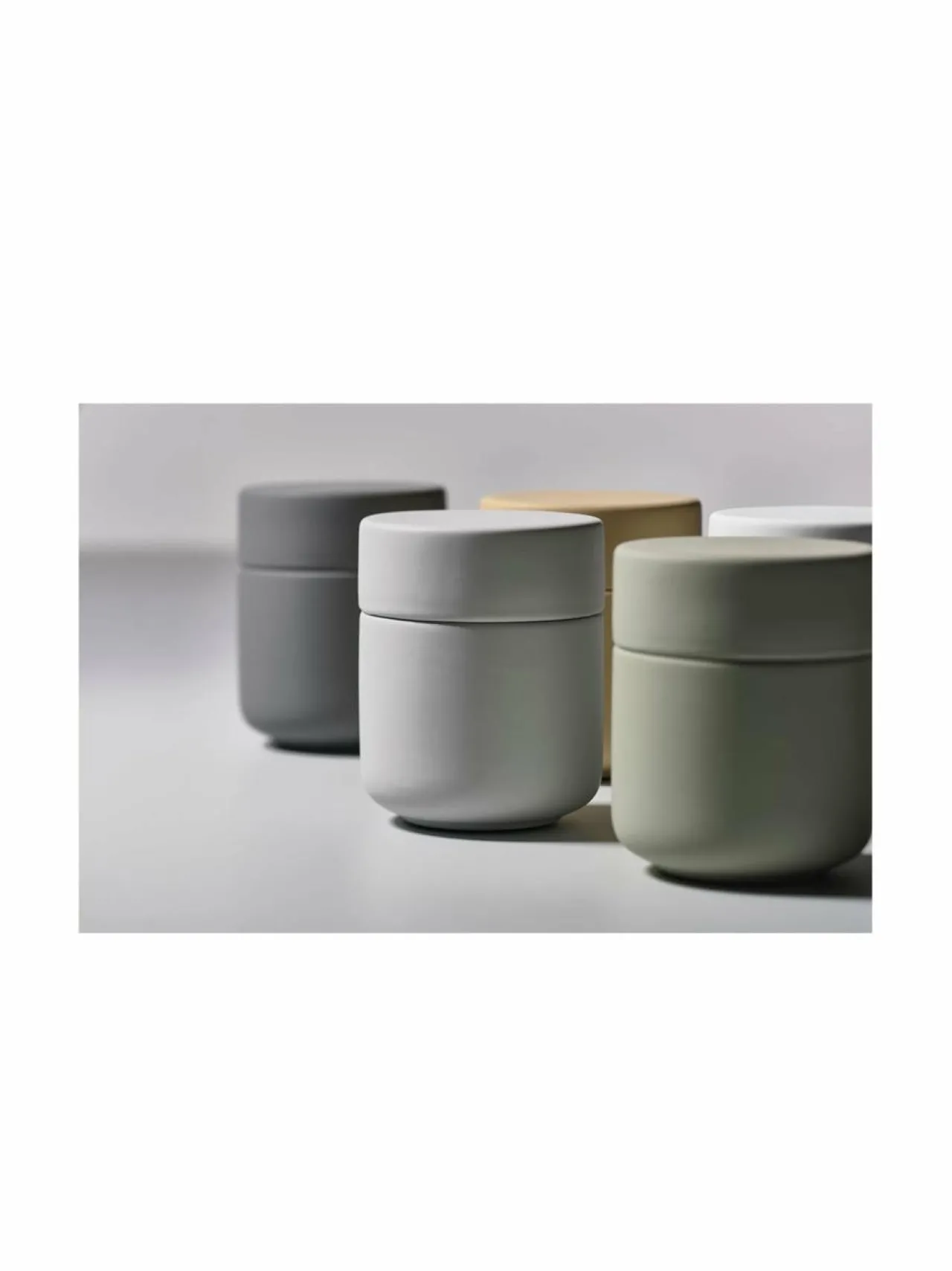 Kylpyhuonetarvikkeet|Zone Denmark Ume - kannellinen purkki WHITE