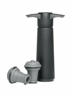 Baari- & Viinitarvikkeet|Vacuvin Vakuumipumppu + 2 x viinipullon korkki MUSTA