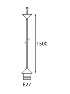 Turvatuotteet|Airam Valaisinripustinjohto E27 1,5 m