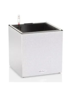 Ruukut & Istutusastiat|Lechuza Valoruukku Canto Stone LED all-in 40x40 korkeus 40cm + rullalevy VALKOINEN