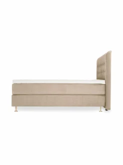 Sängyt & Patjat|Familon Velvet Lux -sängynpääty 180 x 125 cm + jalat BEIGE