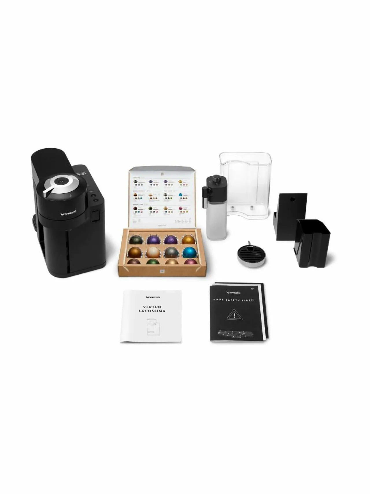 Kahvin- & Vedenkeittimet|Nespresso Vertuo Lattissima -kahvikone BLACK