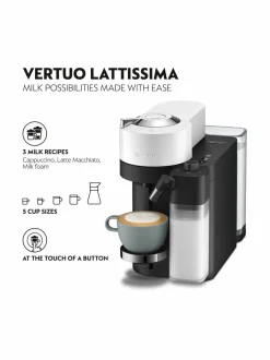 Kahvin- & Vedenkeittimet|Nespresso Vertuo Lattissima -kahvikone WHITE