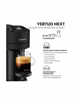 Kahvin- & Vedenkeittimet|Nespresso Vertuo Next -kahvikapselikone BLACK