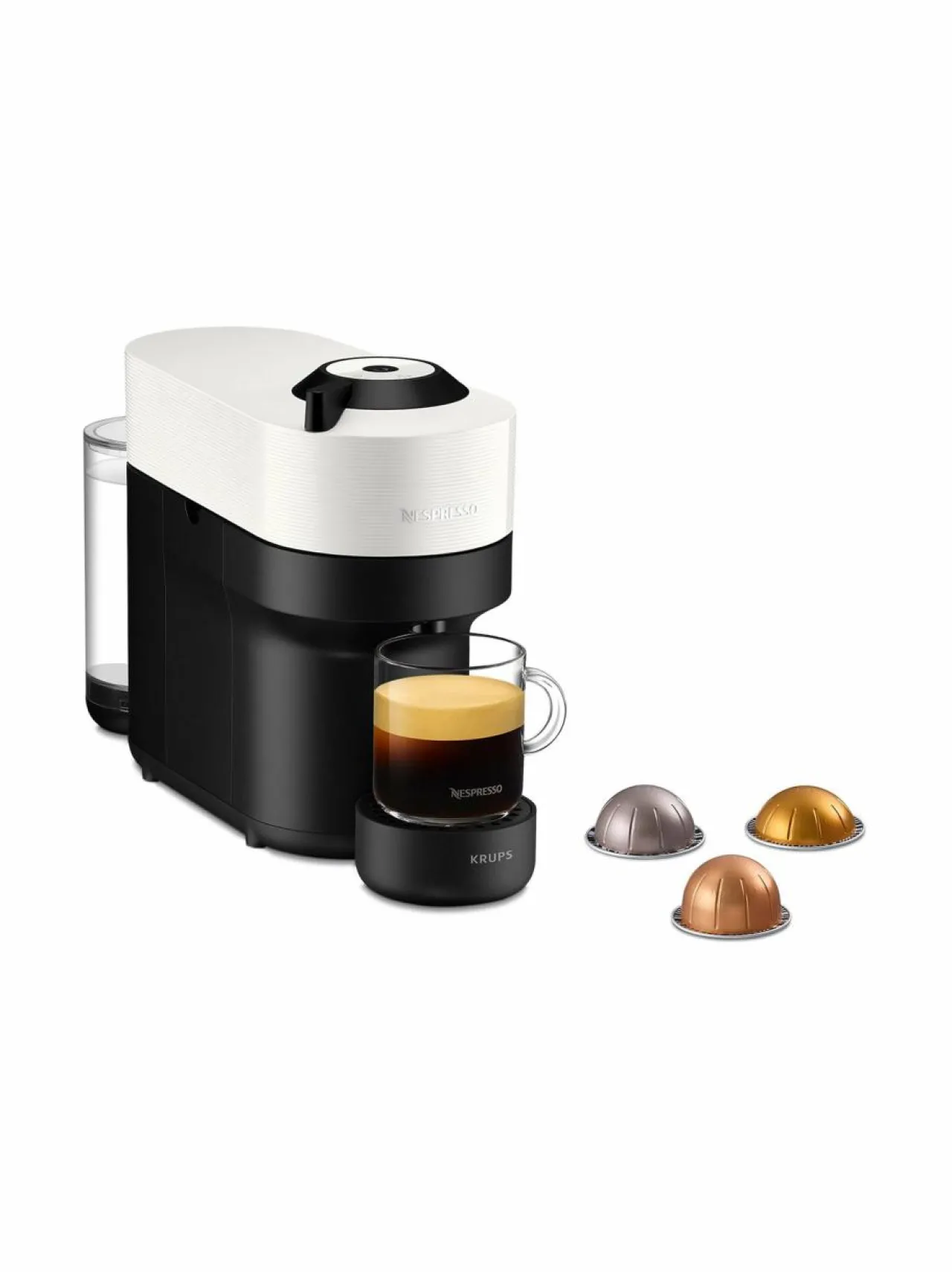 Kahvin- & Vedenkeittimet|Nespresso Vertuo Pop Capsule Coffee Maker -kahvikone WHITE