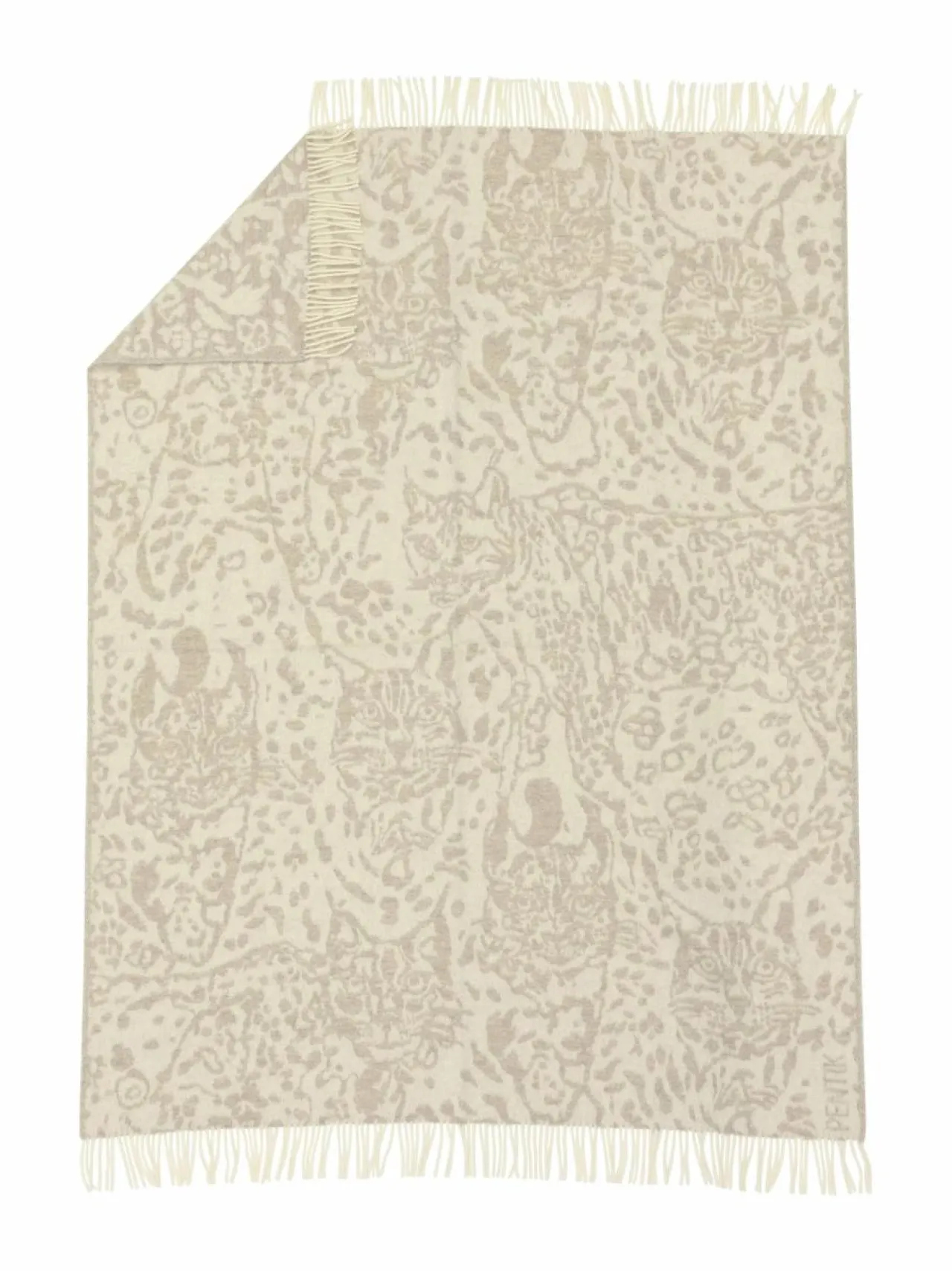 Huovat & Päiväpeitot|Pentik Villikissa -torkkupeitto LIGHT BROWN