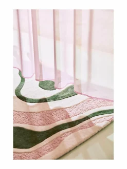 Matot|FINARTE Virta-villamatto WHITE-GREEN