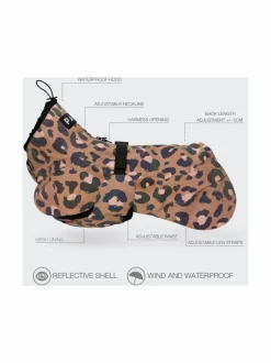 Koiran Vaatteet|PAIKKA Visibility Raincoat Lite Leopard for Dogs