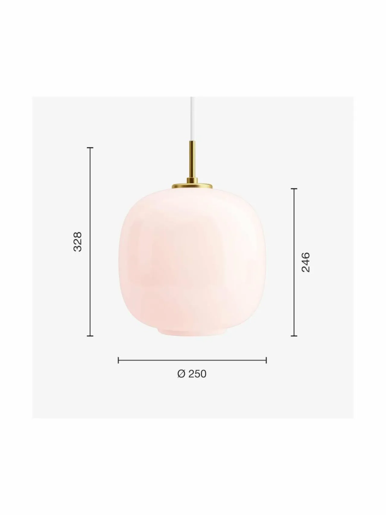 Kattovalaisimet|Louis Poulsen VL45 Radiohus -riippuvalaisin PALE ROSE