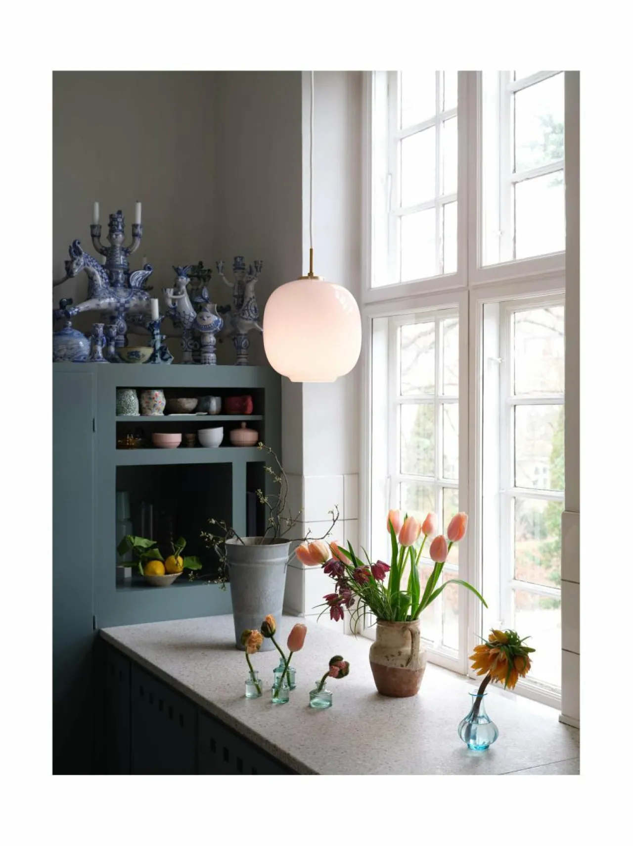 Kattovalaisimet|Louis Poulsen VL45 Radiohus -riippuvalaisin PALE ROSE