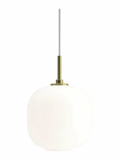 Kattovalaisimet|Louis Poulsen VL45 Radiohus -riippuvalaisin Ø 17,5 cm WHITE/BRASS