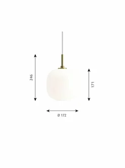 Kattovalaisimet|Louis Poulsen VL45 Radiohus -riippuvalaisin Ø 17,5 cm WHITE/BRASS