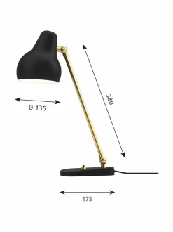 Pöytävalaisimet|Louis Poulsen VL38-LED-pöytävalaisin BLACK/BRASS