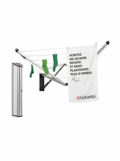 Pyykkihuolto|Brabantia WallFix -seinäkiinnitteinen pyykinkuivausteline GREY