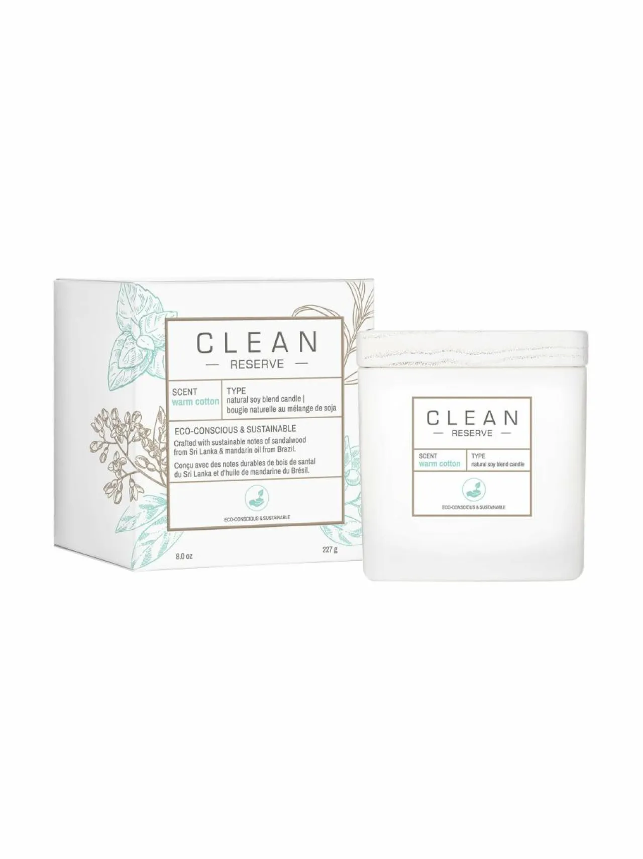 Huonetuoksut & Tuoksukynttilät|Clean Warm Cotton Candle -tuoksukynttilä 227 g