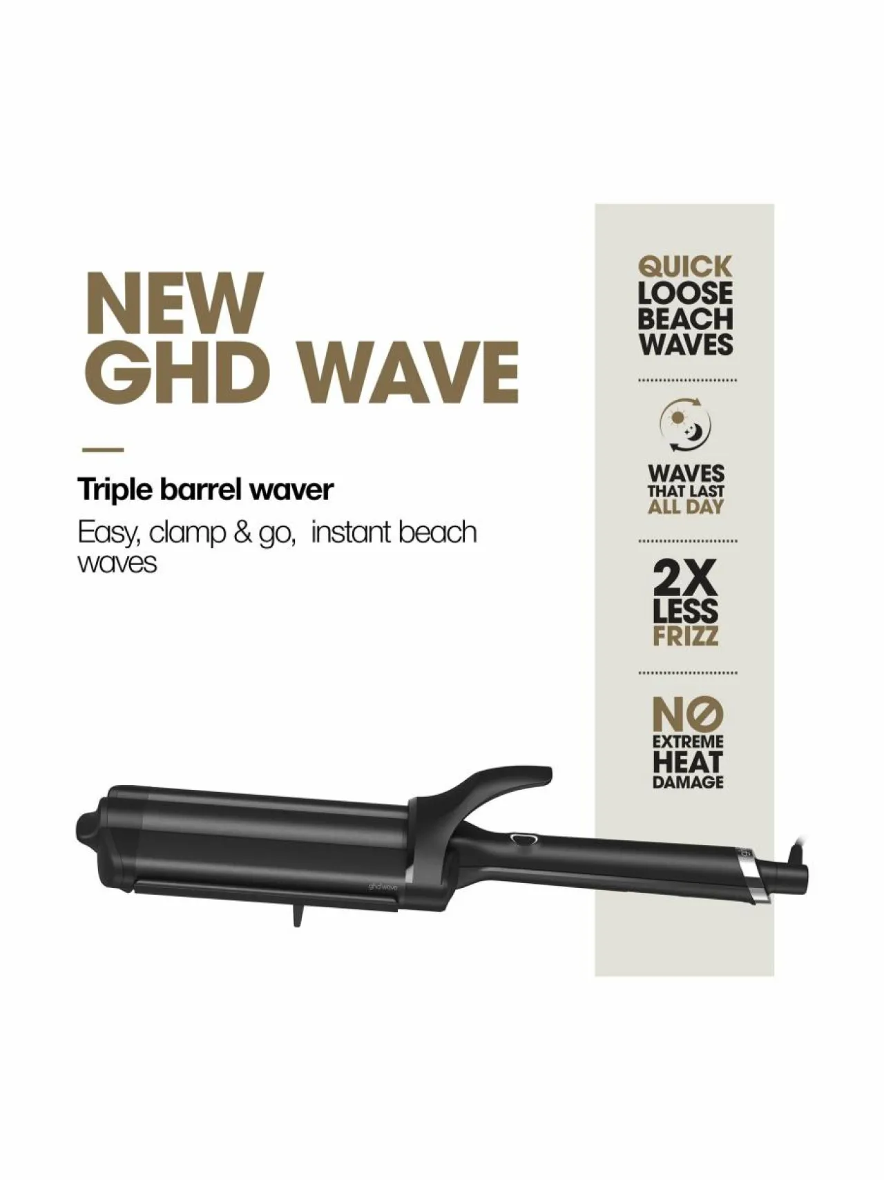 Hiustenhoito|GHD Wave Professional Triple Waver -kolmoislainerauta BLACK