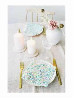 Keittiö- & Kattaustekstiilit|Havi William Morris Clover -lautasliinat 20 kpl PINK