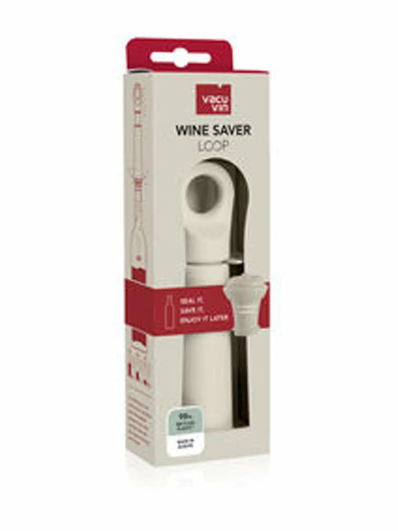 Baari- & Viinitarvikkeet|Vacuvin Wine Saver Loop- tyhjiöviinikorkki ja pumppu SAND