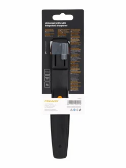 Työkalut|Fiskars Yleispuukko teroittimella BLACK