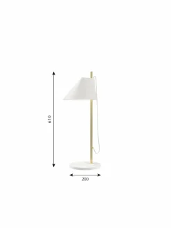 Pöytävalaisimet|Louis Poulsen Yuh-pöytävalaisin WHITE/BRASS