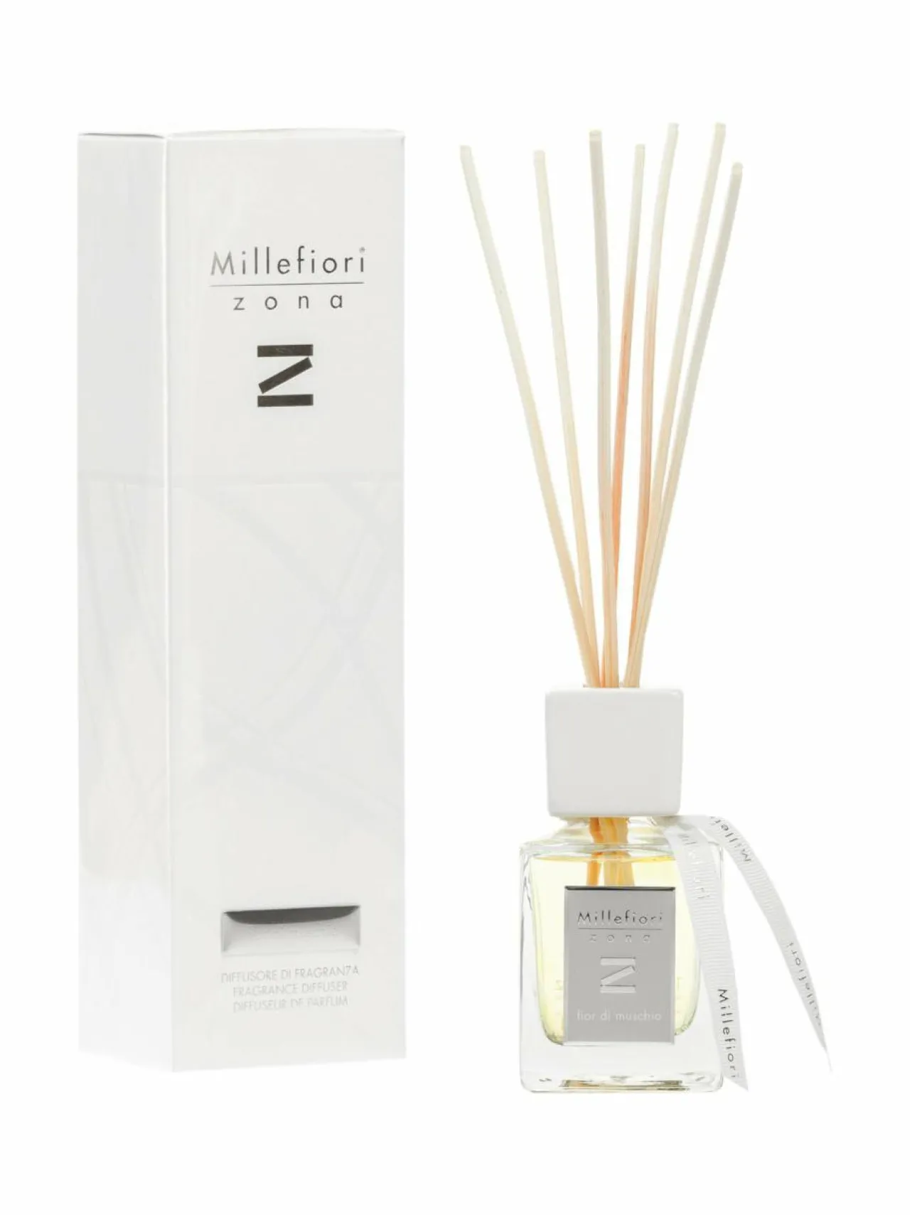 Huonetuoksut & Tuoksukynttilät|Millefiori Zona Fior di Muschio -huonetuoksu 250 ml VALKOINEN