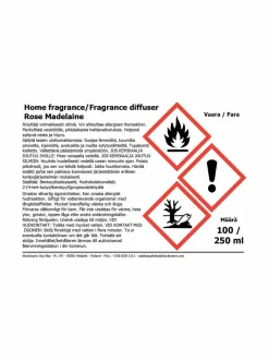 Huonetuoksut & Tuoksukynttilät|Millefiori Zona Rose Madaleine -huonetuoksu 250 ml